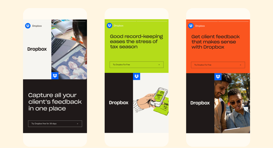 DropBox Paid Social Media Ads