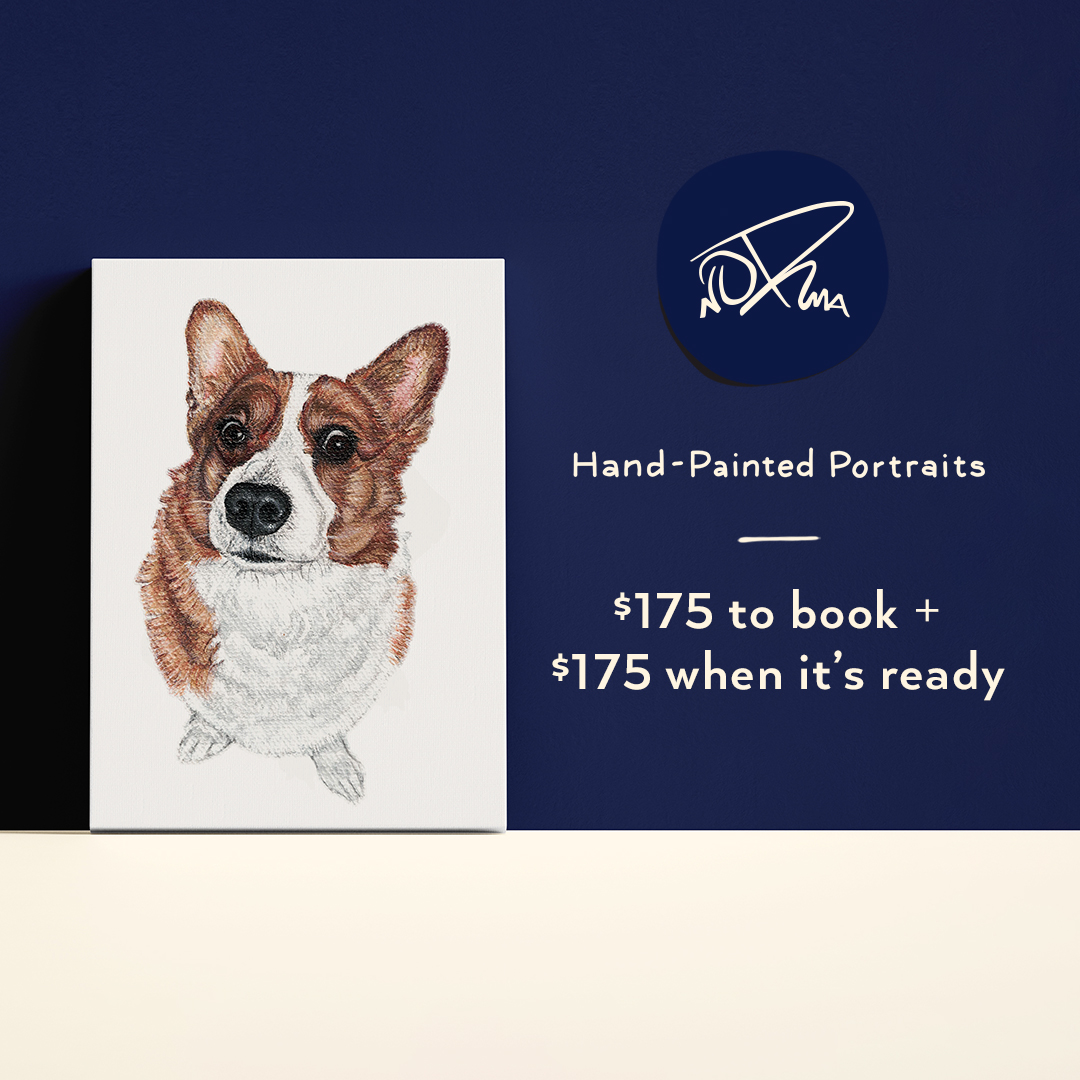 Hand-drawn, Digital-portrait, pet-portrait, hand-painted portrait, norma, norma-art, dogs, cats, paint, acrylic, fur-baby, fur-parent, fur-mom-fur-dad, canvas, art, San Diego, California, Mexican